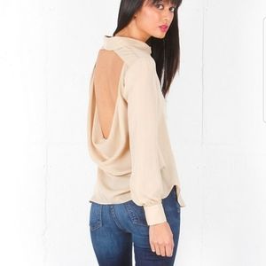 Haute Hippie open back silk shirt,sz M